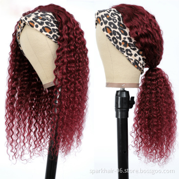 OEM Wholesale Headband Wig Human Hair For Black Women,Remy Human Hair Body Wave Wigs,Headband Kinky Ponytail Human Hair Wig